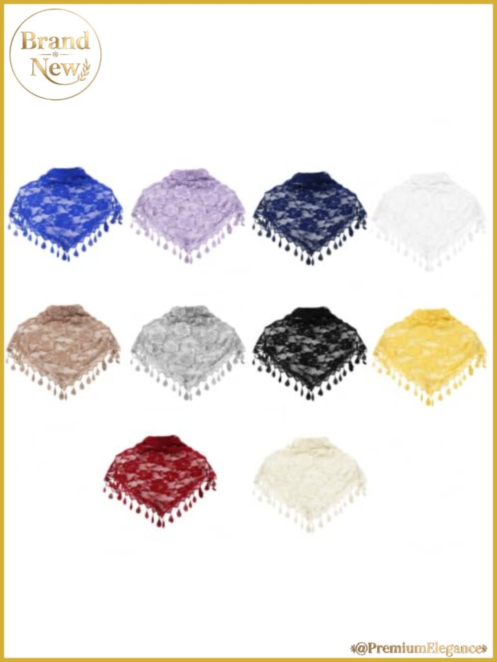 Set of 10 Lace Triangle Mantilla Catholic Veils for Women Chapel Scarf,